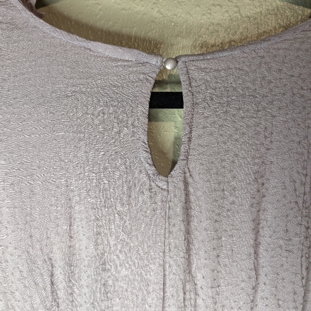 Self Esteem Long Sleeve V Neck Crop Top with Lace accent Lilac Junior Size Large - Picture 9 of 9